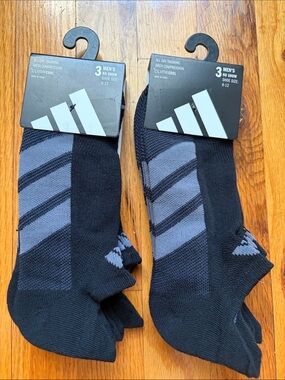Adidas Men's No-Show Athletic Socks - 2 pack NWT